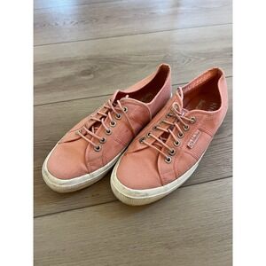 Superga Sant'Ambroeus Coral Pink Canvas Sneakers Women's Shoes